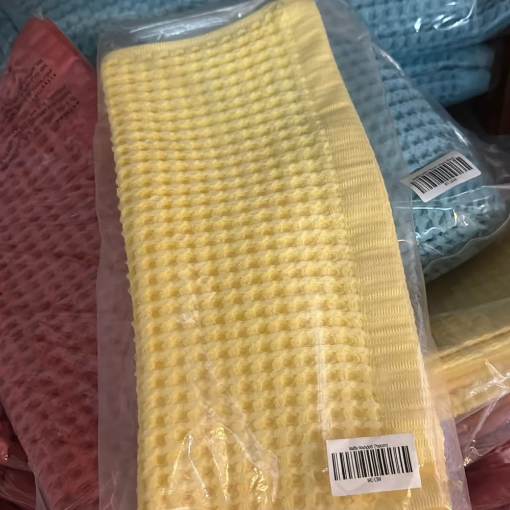 Brooklinen Waffle Washcloth Set 2 Cotton Towels Popcorn